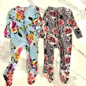 Posh Peanut footie zippered one pieces